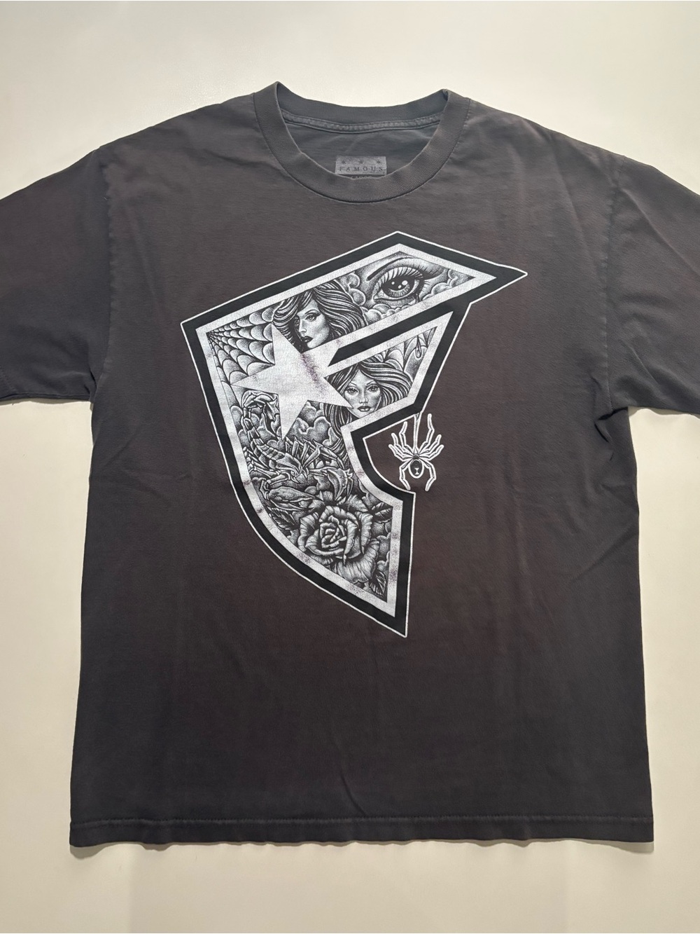 Sun faded famous stars and straps Y2K grunge beautiful women graphic shirt